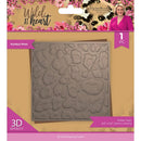 Crafter's Companion Sara Signature 3D Embossing Folder 5.5"X5.5" Purfect Print, Wild At Heart*