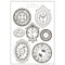 Stamperia Soft Maxi Mould 8.5"X11.5" - Clocks, Garden Of Promises*