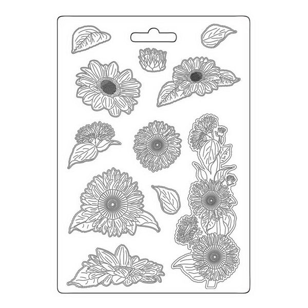 Stamperia Soft Maxi Mould A4 - Sunflower Art