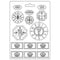 Stamperia Soft Maxi Mould A4 - Coffee And Chocolate - Clocks