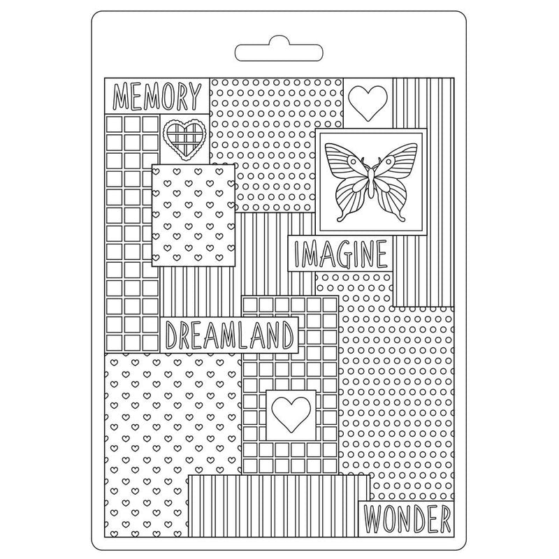 Stamperia Soft Maxi Mould A5 - Patchwork, Day Dream
