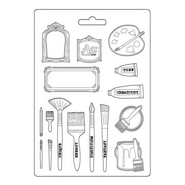 Stamperia Soft Maxi Mould A5 - Sunflower Art Brushes*