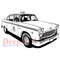 Deep Red Cling Stamp 3.2in x 2.2in - Classic Taxi*
