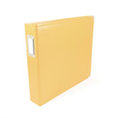 Universal Crafts Classic Leather 12"x12" Three Ring Album - Buttercup
