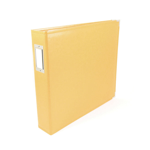 Universal Crafts Classic Leather 12"x12" Three Ring Album - Buttercup
