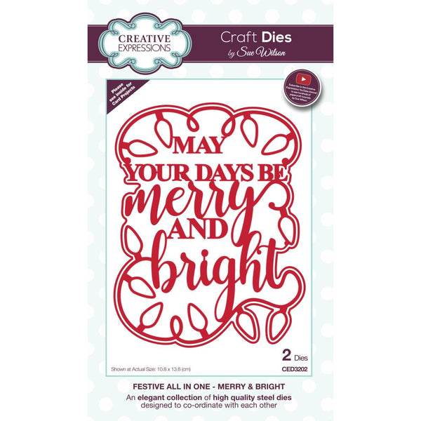 Creative Expressions Craft Dies By Sue Wilson - Merry & Bright