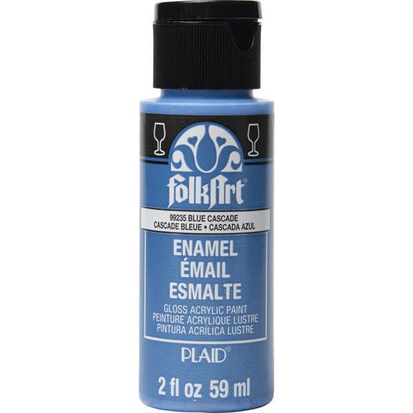 FolkArt - Enamel Paint 2oz - Metallic Blue Cascade
