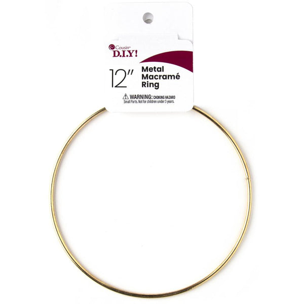 Cousin Metal Macrame Ring 12" - Gold*