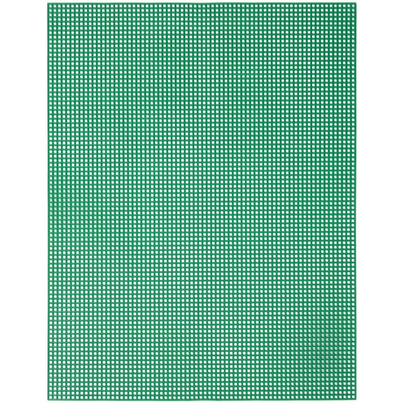 Cousin Plastic Canvas 7 Count 10"X13" - Christmas Green