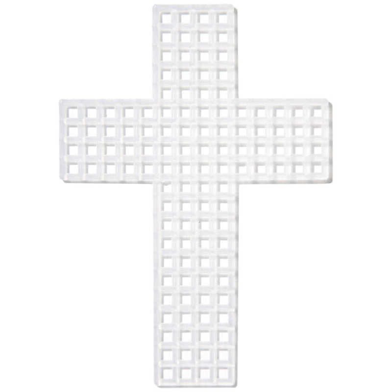 Cousin Plastic Canvas Shape 7 Count 10 pack - 3" Crosses, Clear