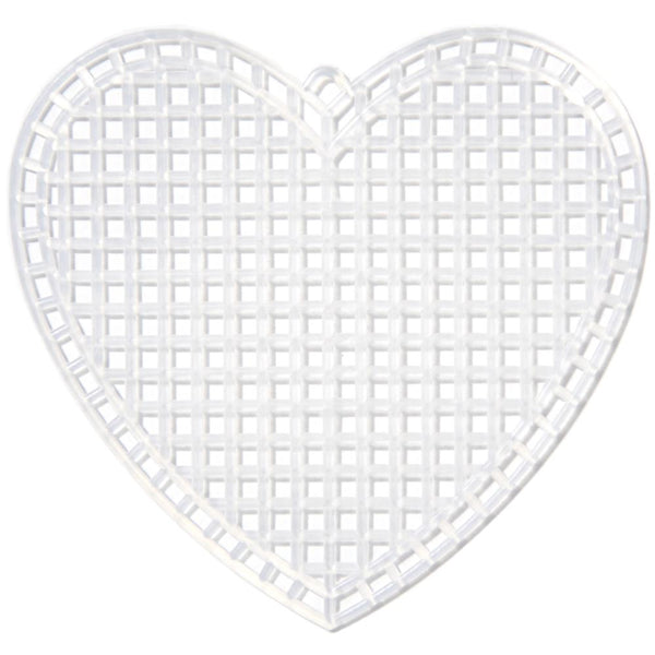 Cousin Plastic Canvas Shape 7 Count 10 pack - 3" Hearts, Clear