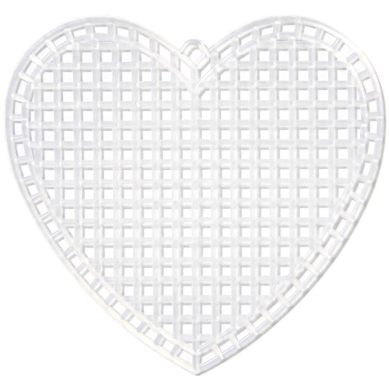 Cousin Plastic Canvas Shape 7 Count 10 pack - 3" Hearts, Clear