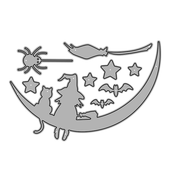 Poppy Crafts Cutting Dies #400 - Halloween Collection - Spooky Moon*