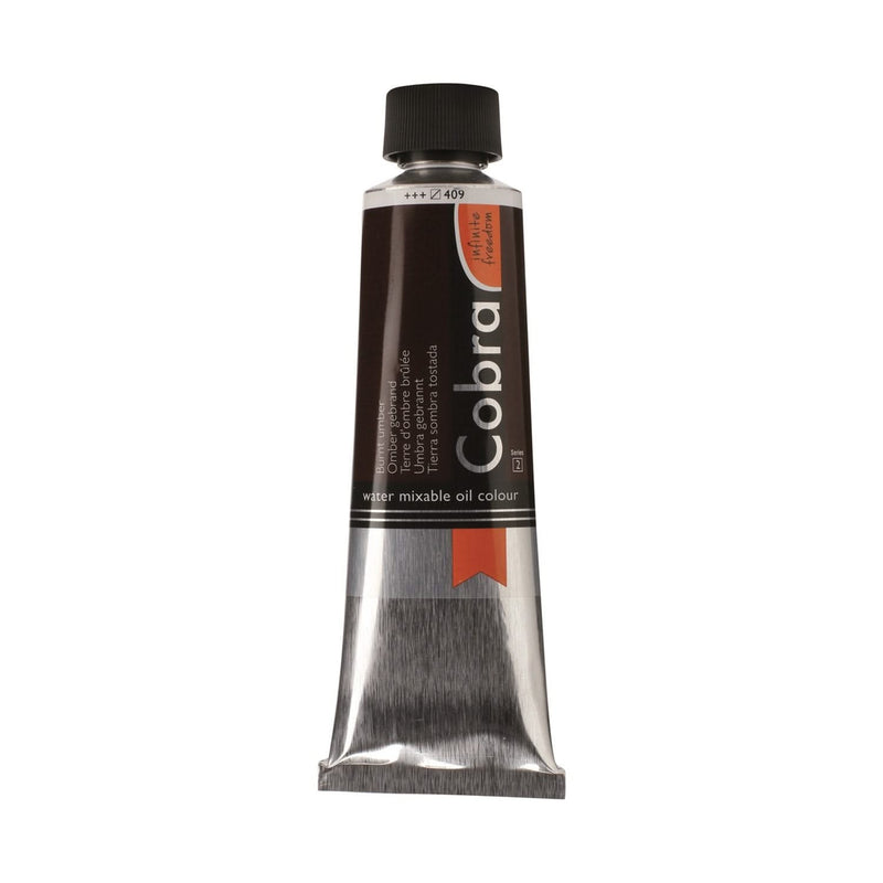 Cobra Artist Water Mixable Oil Colour  - 409 - Burnt Umber 40ml