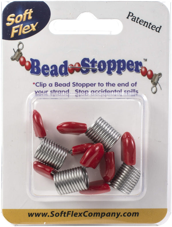 Bead Stoppers 4/Pkg - Plastic Topped Metal*