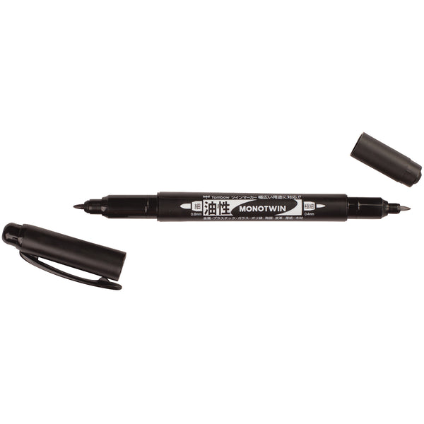 Tombow MONO Twin Tip Permanent Marker - Black