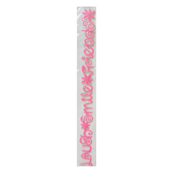 Queen & Co 12" Self-Adhesive Felt Fusion - Friends Word - Pink*