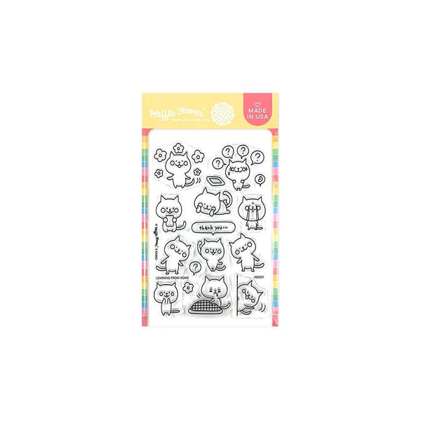 Waffle Flower Crafts Clear Stamps 4in x 6in - Learning From Home*