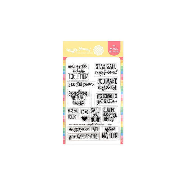 Waffle Flower Crafts Clear Stamps 4in x 6in - Safe At Home Sentiments*