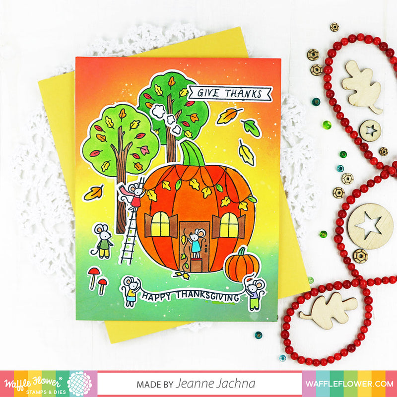 Waffle Flower Crafts Clear Stamps 4in x 6in - Pumpkin House*