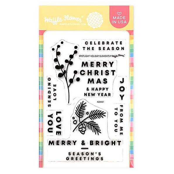 Waffle Flower Crafts Clear Stamps 4"x 6" - Spotlight Holiday