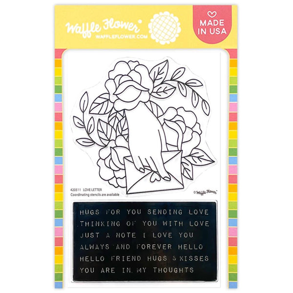 Waffle Flower Crafts Clear Stamps 5"X7" - Love Letter