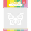 Waffle Flower Stencil 6"X6" - Single Butterfly