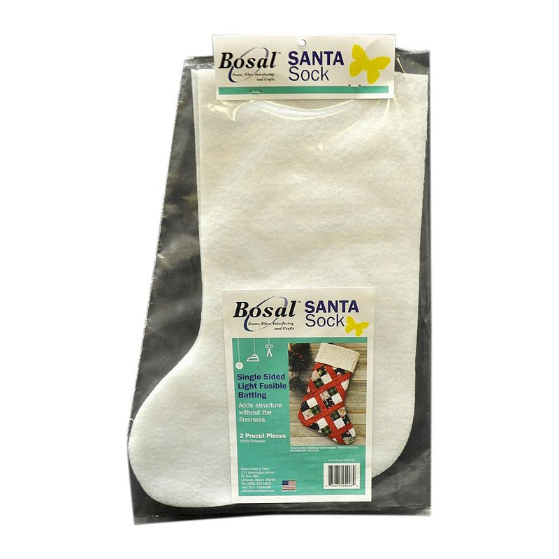 Bosal Single Sided Light Fusible Batting Santa Sock*