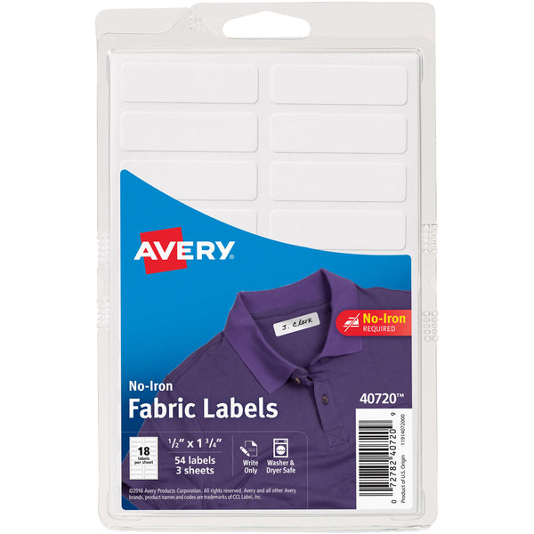 No-Iron Handwrite Fabric Labels 3 Sheets - White*