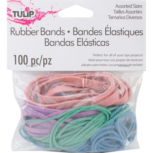 Tulip Rubber Bands 100/Pkg - Assorted Colours