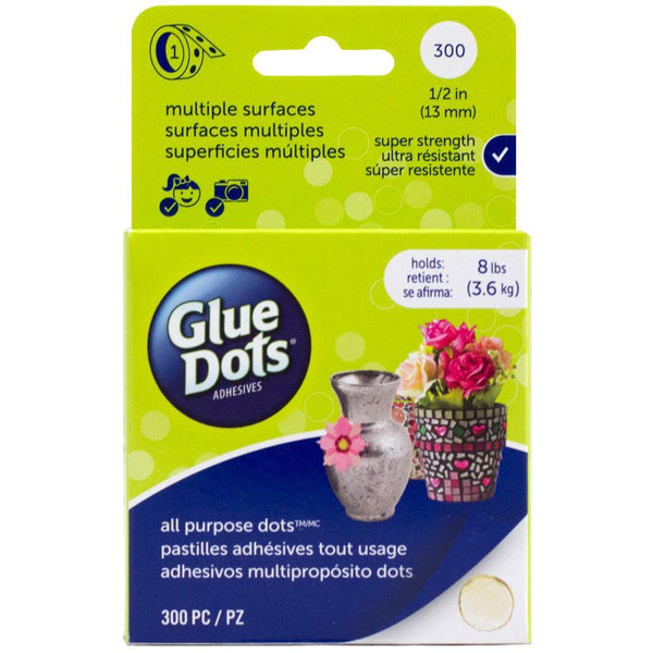 Glue Dots All Purpose Dots .5 in 300/Roll