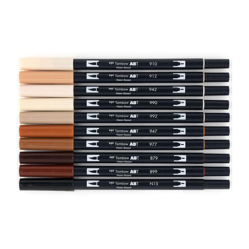 Tombow Dual Brush Marker Set 10 Pack - Portrait*