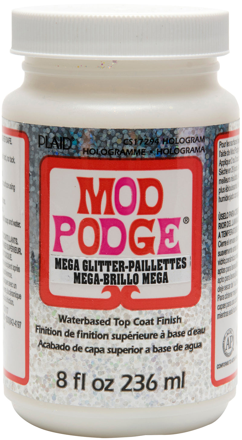 Plaid Mod Podge Mega Glitter Hologram 8oz