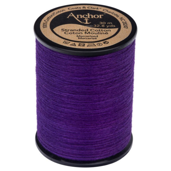 Anchor 6-Strand Embroidery Floss Spool 32.8yd - Violet Very Dark