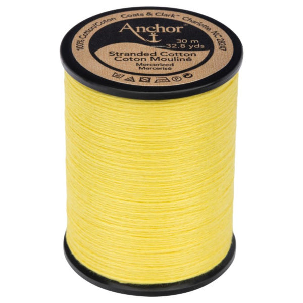 Anchor 6-Strand Embroidery Floss Spool 32.8yd - Canary Yellow Medium Light*