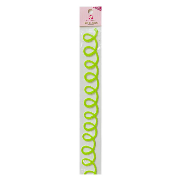 Queen & Co 12" Self-Adhesive Felt Fusion - Swirls  - Green*