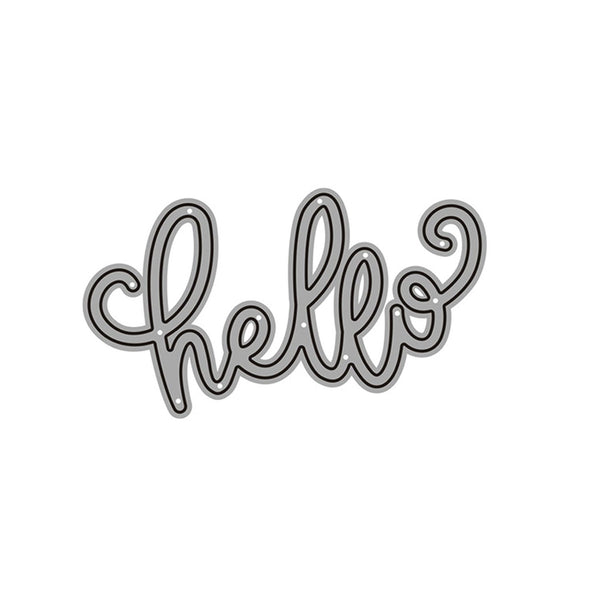 Poppy Crafts Cutting Dies #489 - Cursive Hello