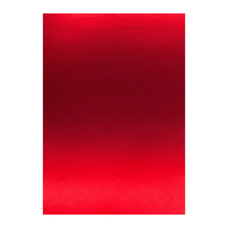 Poppy Crafts A4 Premium Metallic Cardstock 10 Pack - Crimson Red