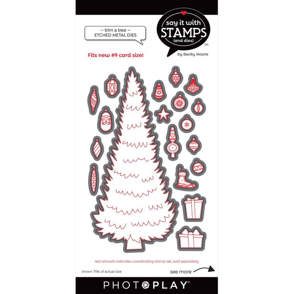 PhotoPlay Say It With Stamps Die Set - #9 Trim A Tree*