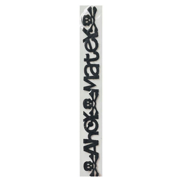 Queen & Co 12" Self-Adhesive Felt Fusion - Ahoy Matey - Black*