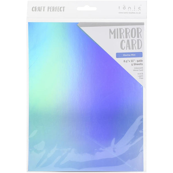 Craft Perfect Mirror Cardstock 92lb 8.5in x 11in  5 pack - Mariana Mist