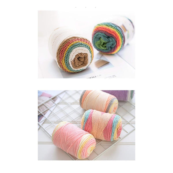 Poppy Crafts Rainbow Cotton Yarn 100g - Mix 19