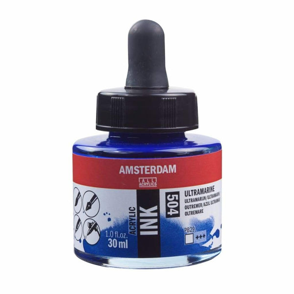504 - Talens Amsterdam Acrylic Ink 30ml - Ultramarine