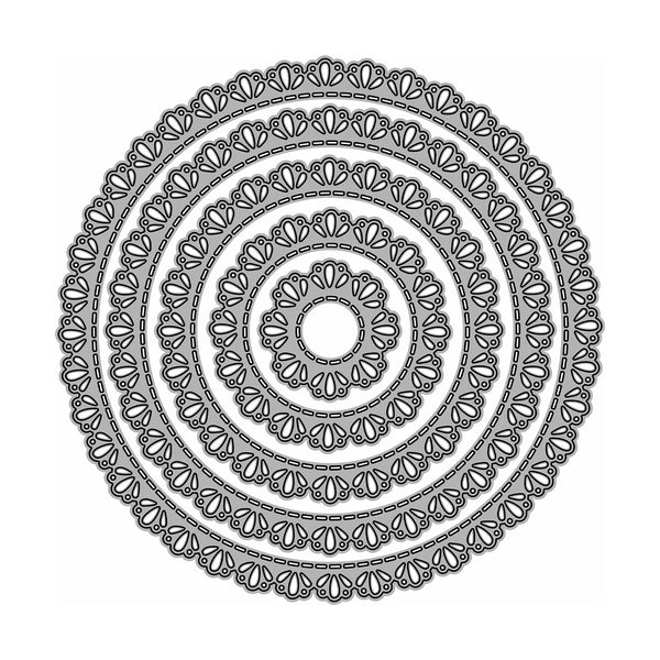 Poppy Crafts Cutting Dies #506 - Large Nesting - Circle Doily*