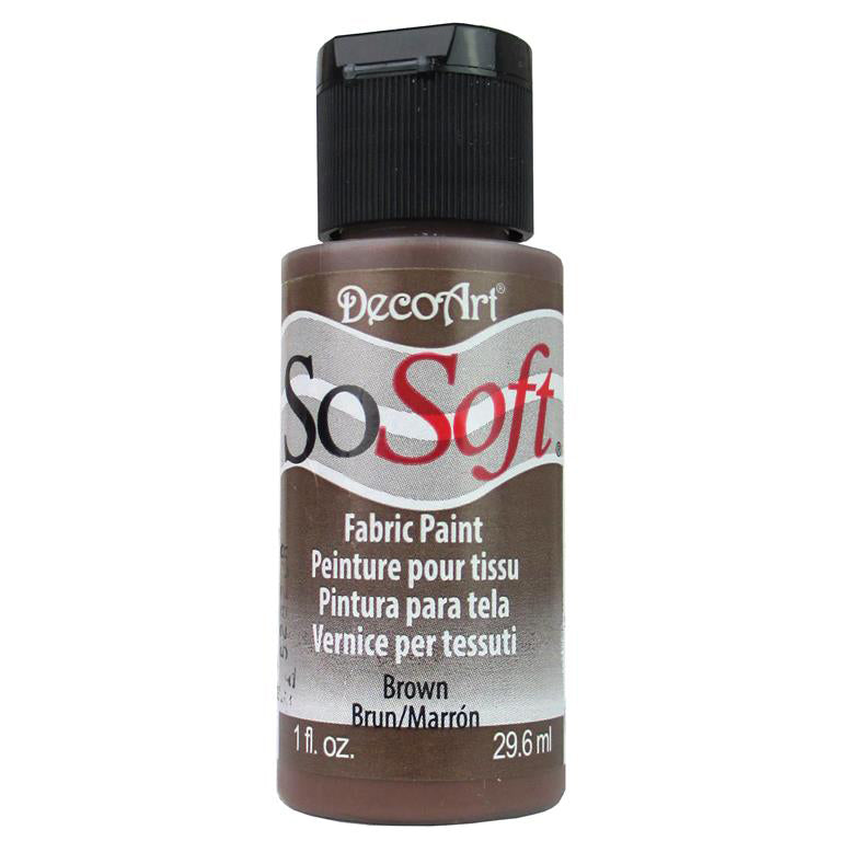 DecoArt - SoSoft Fabric Acrylic Paint 2oz - Brown