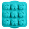 Trudeau Silicone Cupcake Pan - Teal Bunny*