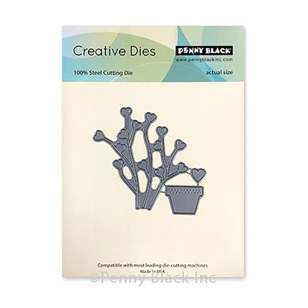 Penny Black Creative Dies - Plant Our Love 3.1 inch X2.9 inch