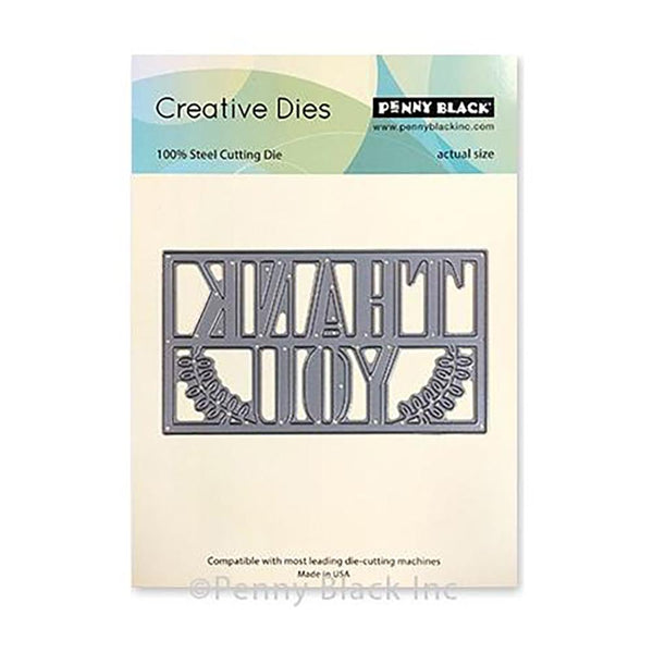 Penny Black Creative Dies - Framed Thanks 4.1 inch X2.4 inch