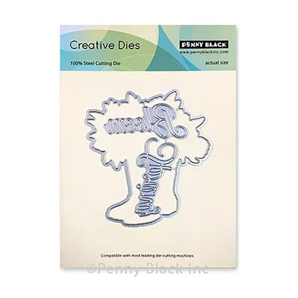 Penny Black Creative Dies - Blooming Boots Cut Out 4 inch X4.4 inch