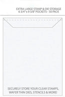 Universal Crafts Stamp & Die Storage Pockets 50 Pack - Extra Large 17cm x 24cm